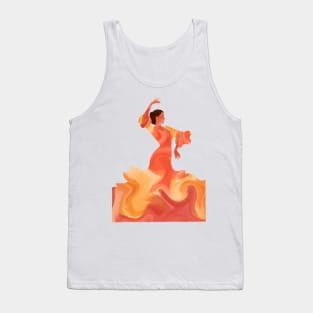 Flamenco dancer in vibrant colors Tank Top